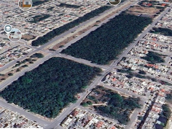 Terreno en venta av 135 cancún - vista aérea del terreno