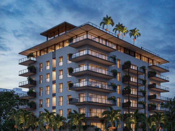 Fachada de proyecto hodela en preventa venta en cancún