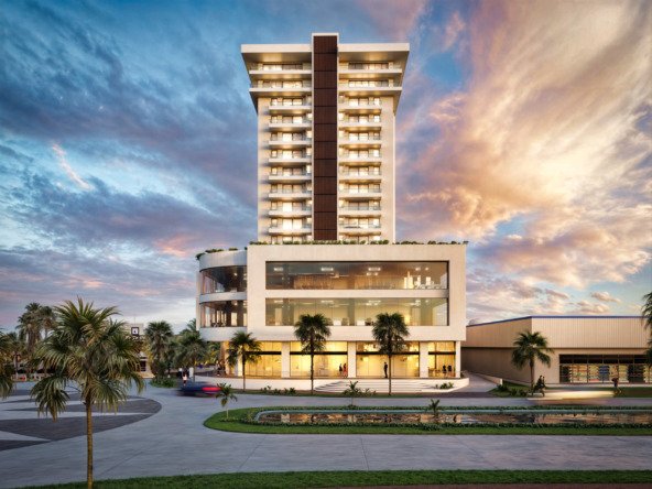 Fachada de proyecto cuore en preventa venta cancún