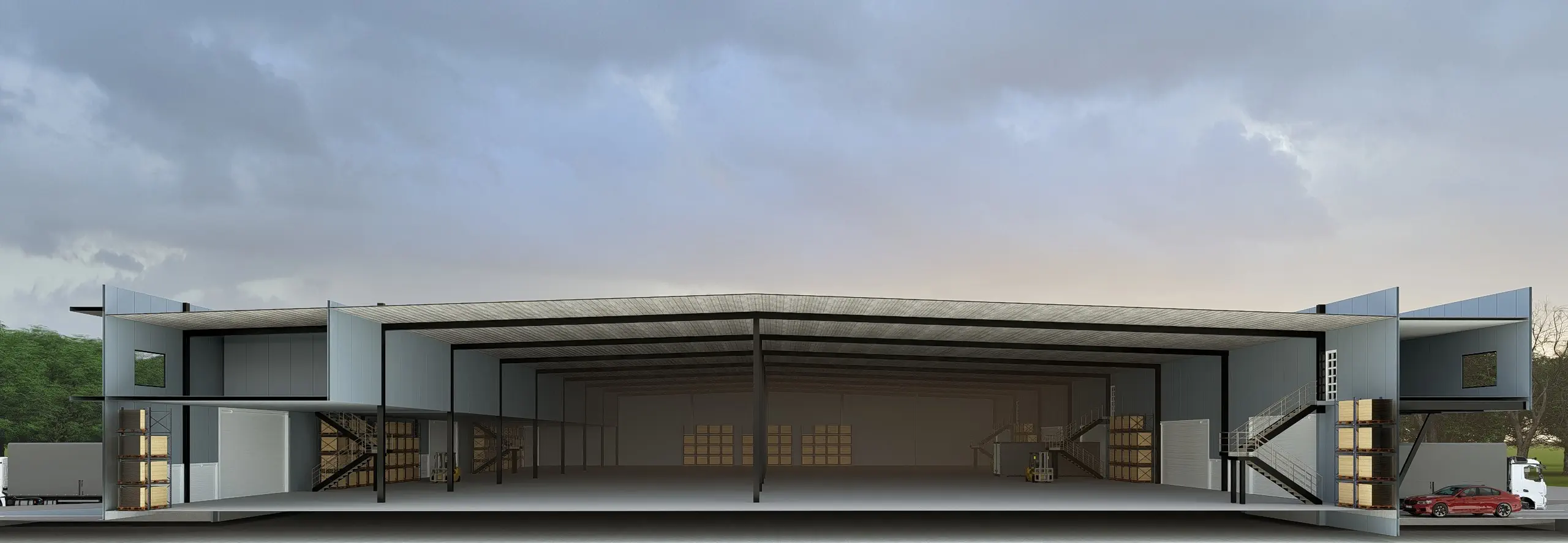 corte lateral ambas bodegas